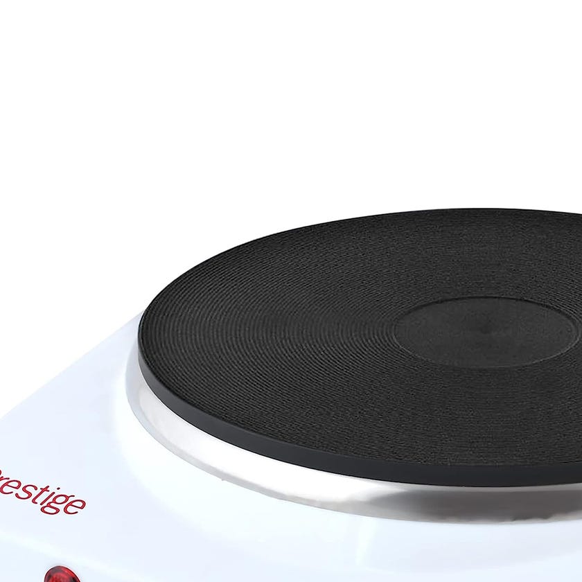 Prestige Single Hot Plate, White & Black - 1500W