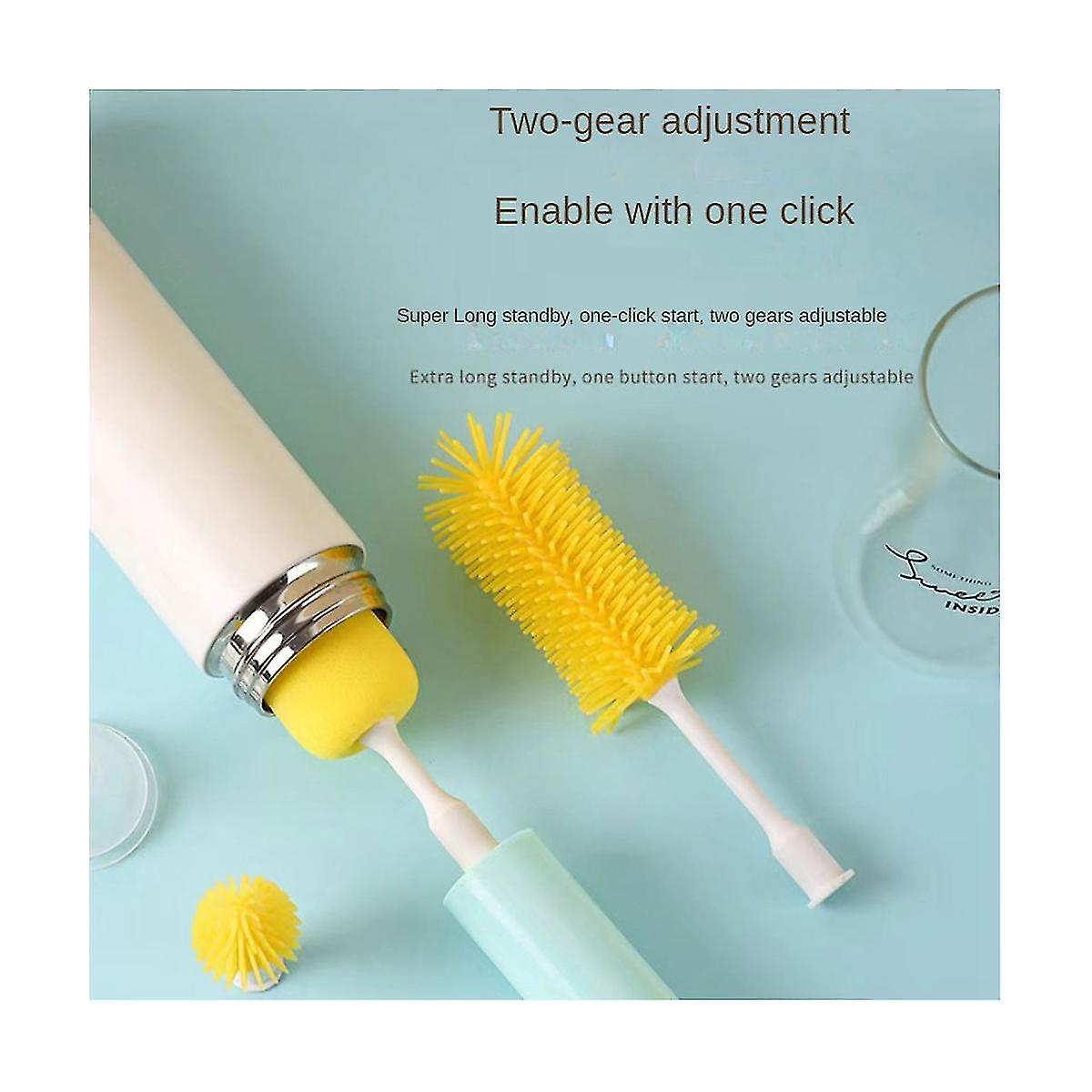 Electric Cleaning Brush For Kitchen Handheld Cup Brush Cleaner With Sponge Head Multifunctional Cleaning Gadgets Home