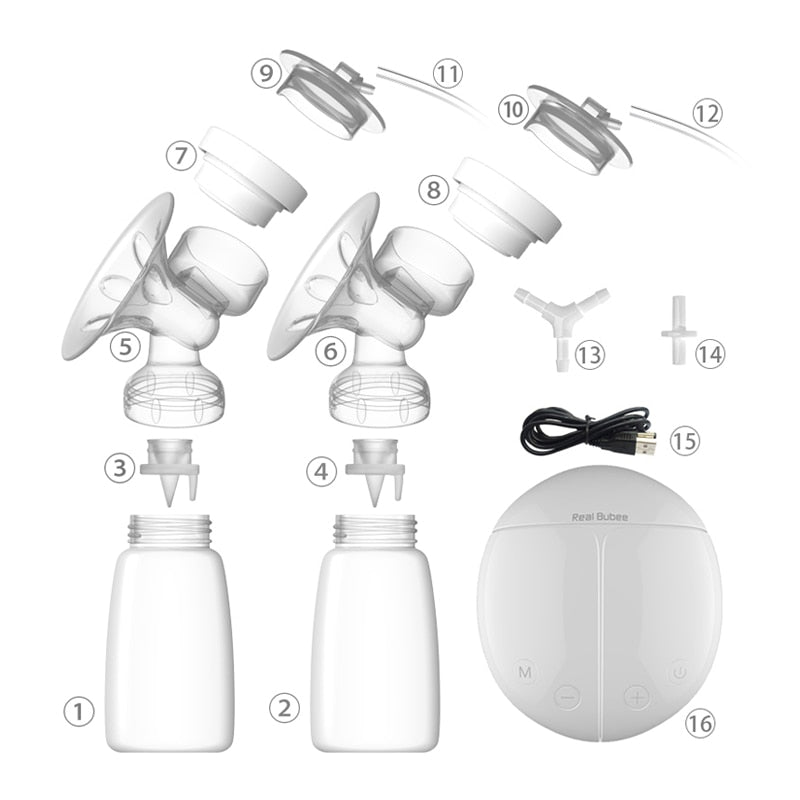 4-Piece Intelligent Automatic Convenient Double Electric Milk Bottle Pump Set