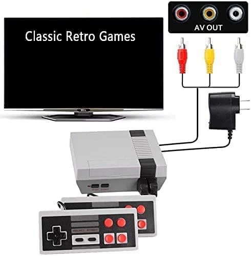 Mini Video Game Console Built-in 620 Games with 2 Classic Controllers for Kids Gift