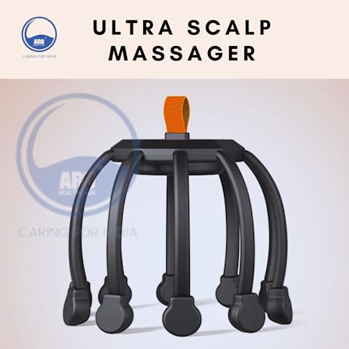 ARG HEALTH CARE Ultra scalp massager/scalp massager/Electric Scalp Massager/Head massager vibration machine, with 10 Handfree massage arms, 360 degree massage, Long lasting. light weight.