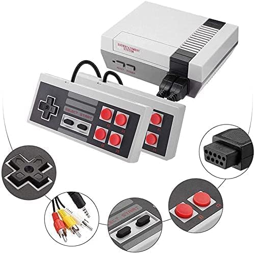 Mini Video Game Console Built-in 620 Games with 2 Classic Controllers for Kids Gift