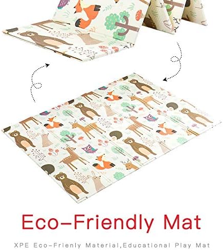 Non Slip BAby mat Portable baby playmat foldable XPE Baby Crawling Mat Thickening Environmental Protection Rug Playmat Double Surface Baby Carpet -180 * 200CM The design may vary