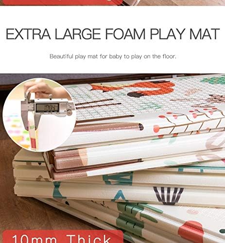 Non Slip BAby mat Portable baby playmat foldable XPE Baby Crawling Mat Thickening Environmental Protection Rug Playmat Double Surface Baby Carpet -180 * 200CM The design may vary