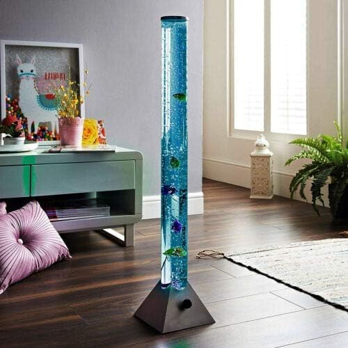 90CM Changing Water Tank Bubble Fish Floor Lamp Multicolours LED Aquarium.