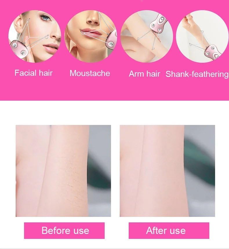 Electric Cotton Thread Epilator Lady Facial threading Hair Remover for Women