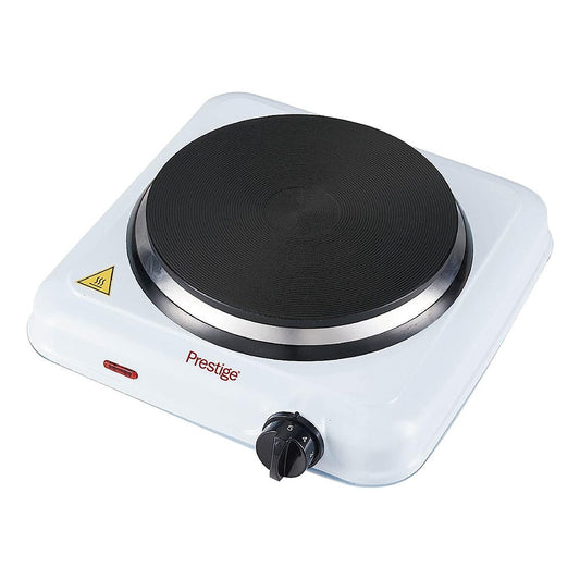 Prestige Single Hot Plate, White & Black - 1500W