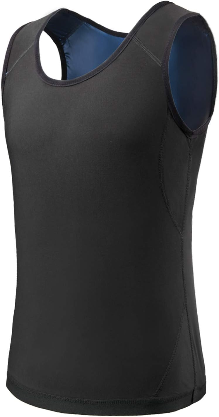 Men Sweat Sauna Shaper Vest Stretchable Bodycon Yoga Running Gym Compression Shapewear