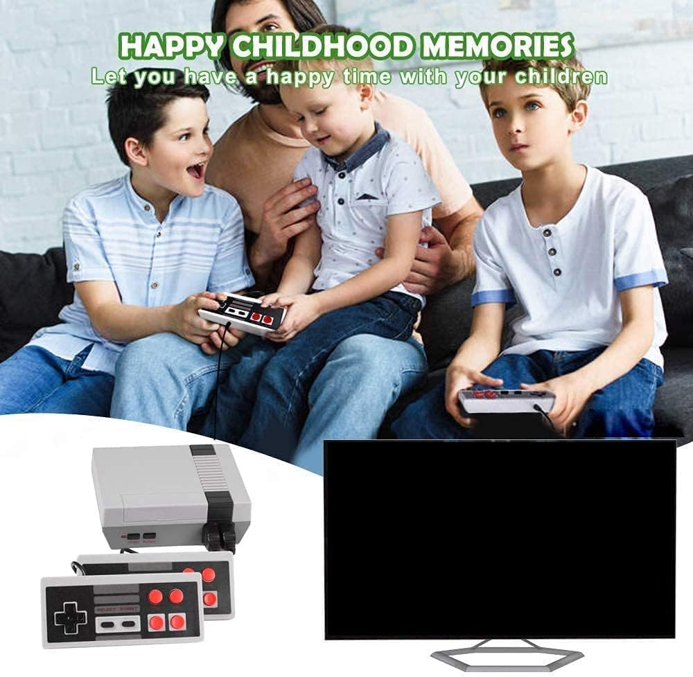 Mini Video Game Console Built-in 620 Games with 2 Classic Controllers for Kids Gift