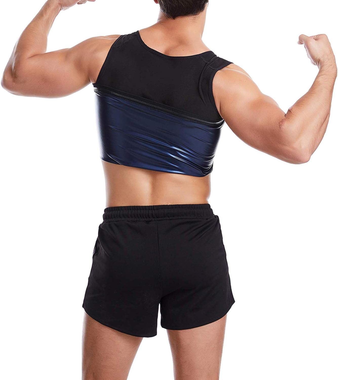 Men Sweat Sauna Shaper Vest Stretchable Bodycon Yoga Running Gym Compression Shapewear