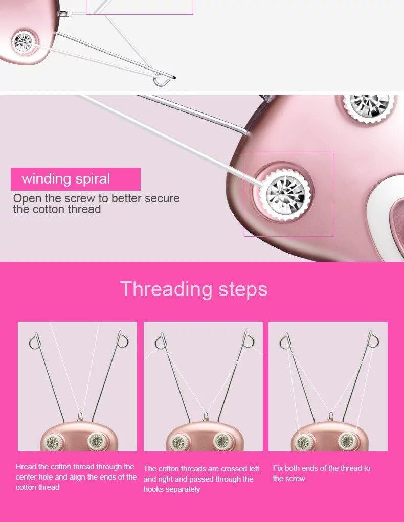 Electric Cotton Thread Epilator Lady Facial threading Hair Remover for Women