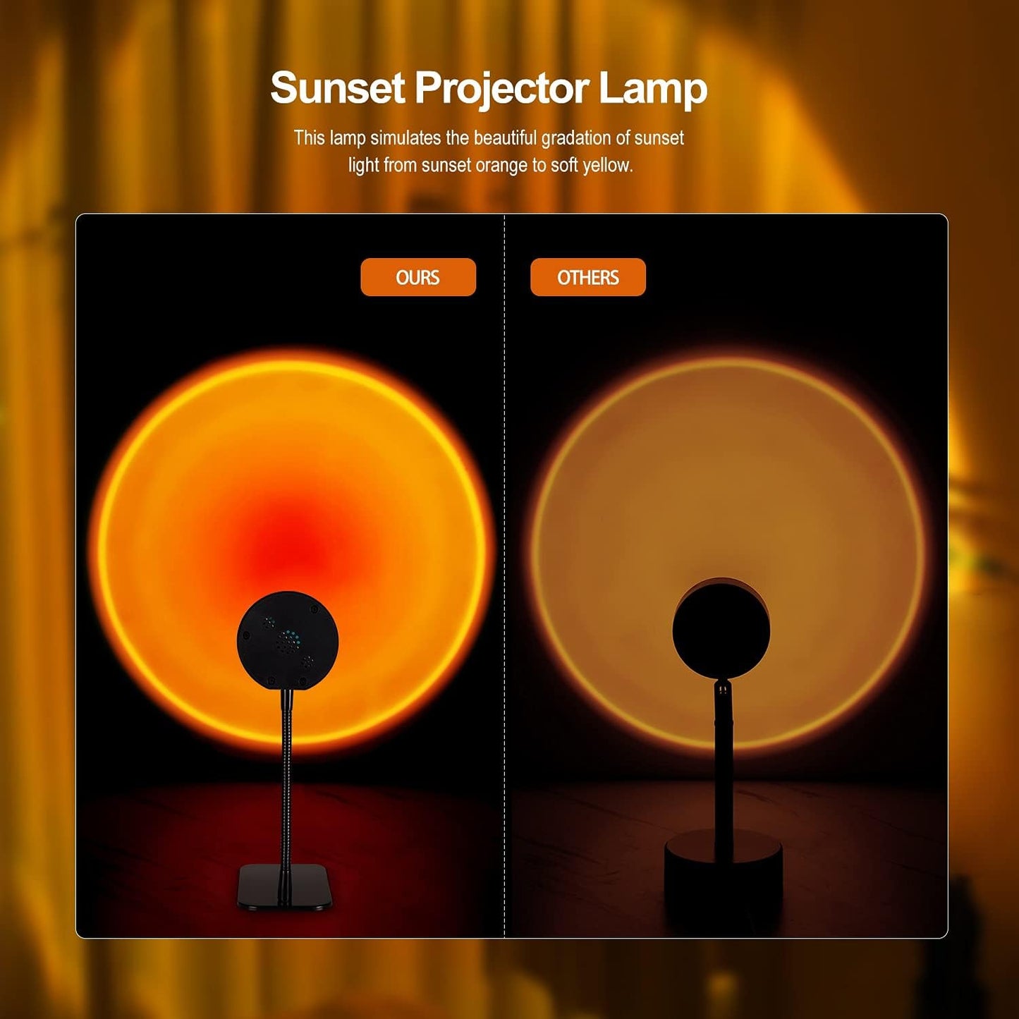 LED Sunset Projector Light Orange