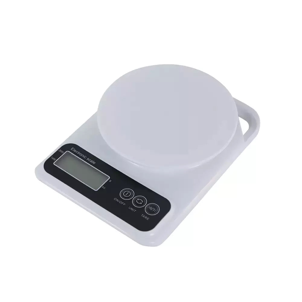 Electronic Kitchen Digital Weighing Scale With White Backlight, Unit Conversion- White