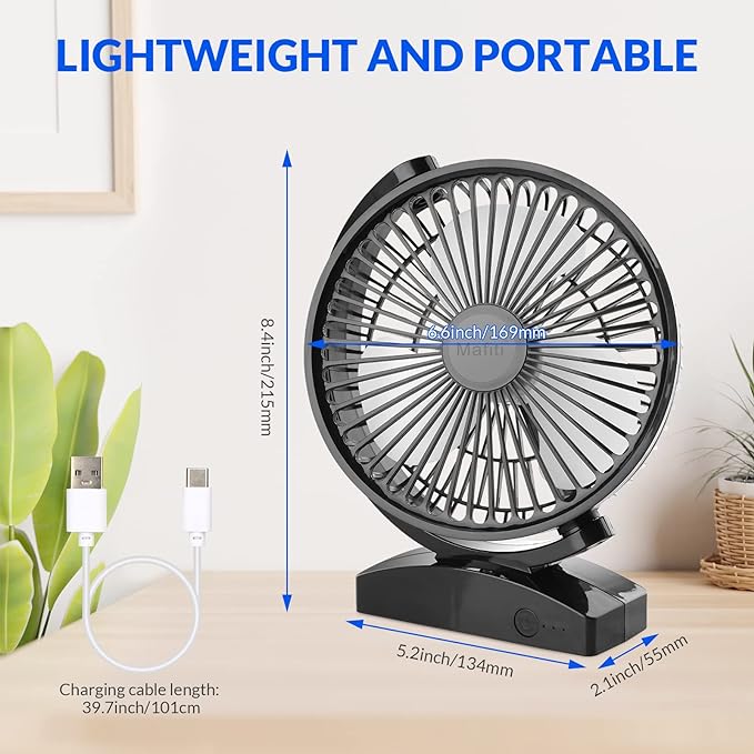 Mini Desktop Fan, Small USB Silent Fan