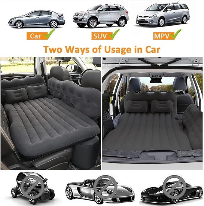 Car Air Mattress Travel Inflatable Back Seat