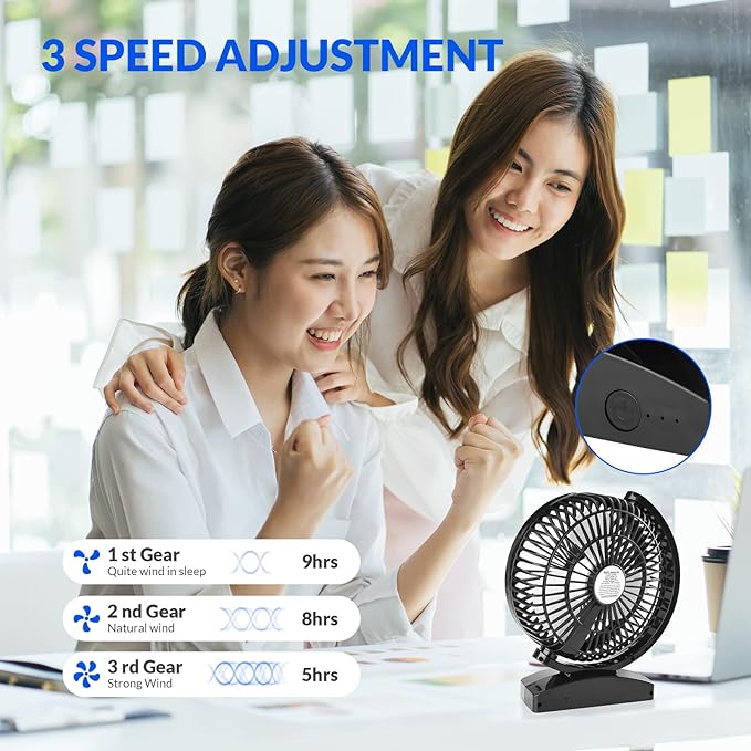 Mini Desktop Fan, Small USB Silent Fan