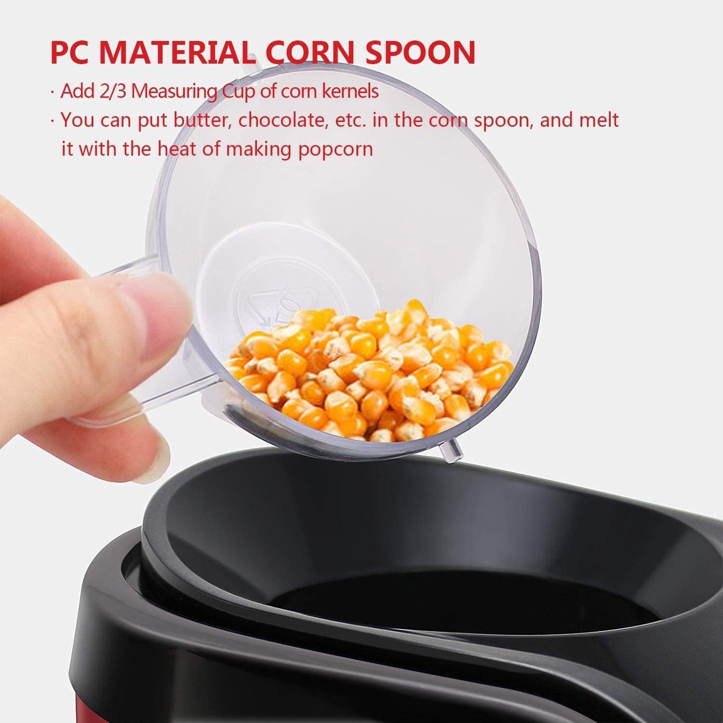 Hot Air Popper Electric Popcorn Maker Machine