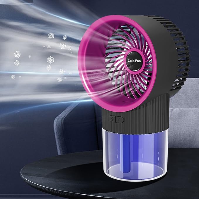 Portable Electric Fan Rechargeable Cooler Spray Humidifier