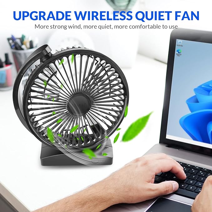 Mini Desktop Fan, Small USB Silent Fan