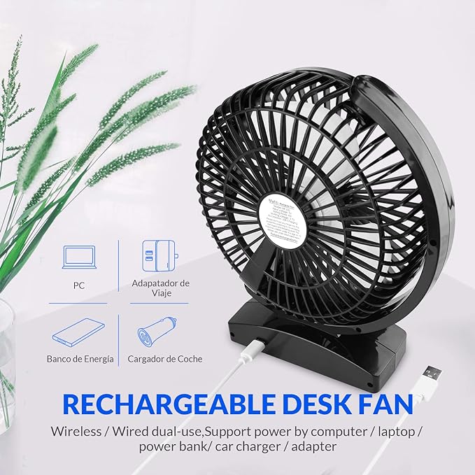 Mini Desktop Fan, Small USB Silent Fan