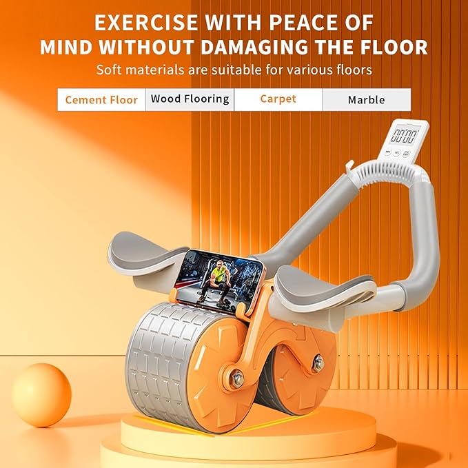 Automatic Rebound Ab Abdominal Exercise Roller Wheel