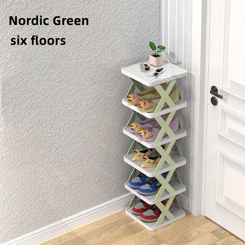 Simple Shoe Rack Folding Shoe Cabinet Storage Artifact Creative Multi-layer Home Door Bathroom Plastic Dormitory Simple Rack