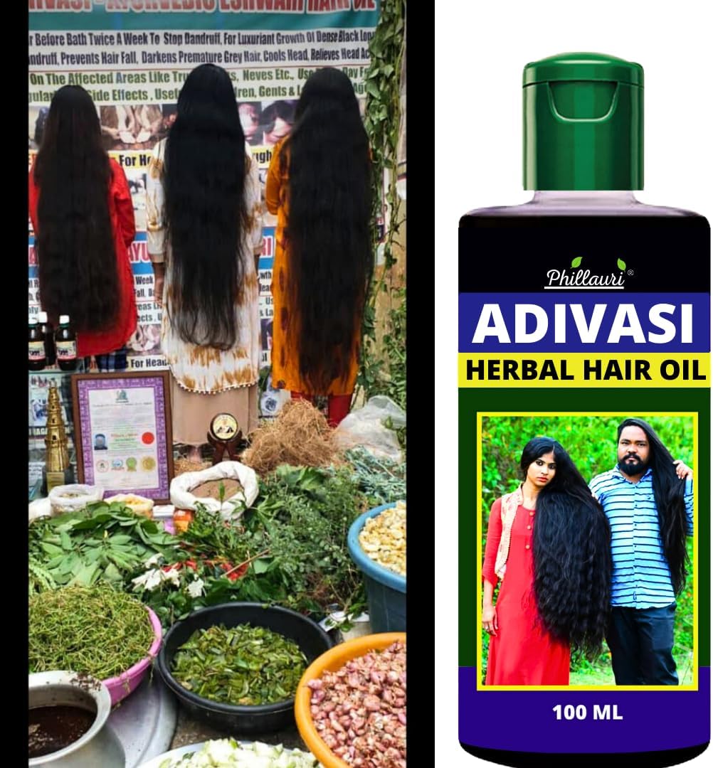 ADIVASI JEEVA HERBAL HAIR OIL FOR REGROWTH AND LONG HAIR PURE NATURAL HAIR OIL