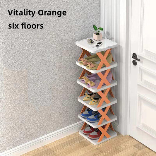 Simple Shoe Rack Folding Shoe Cabinet Storage Artifact Creative Multi-layer Home Door Bathroom Plastic Dormitory Simple Rack