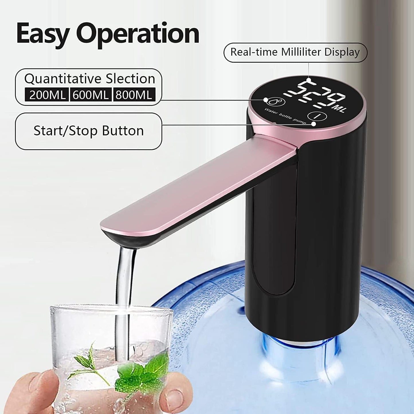 ELECTRICAL WIRELESS WATER BOTTLE DISPENSER PUMP