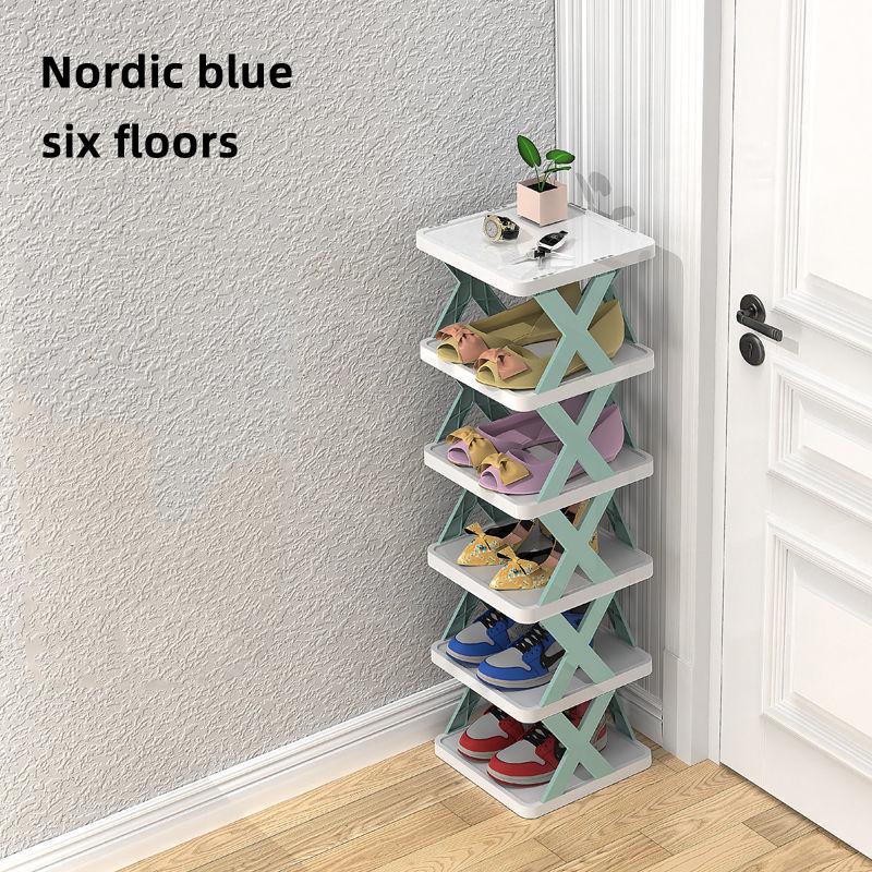 Simple Shoe Rack Folding Shoe Cabinet Storage Artifact Creative Multi-layer Home Door Bathroom Plastic Dormitory Simple Rack