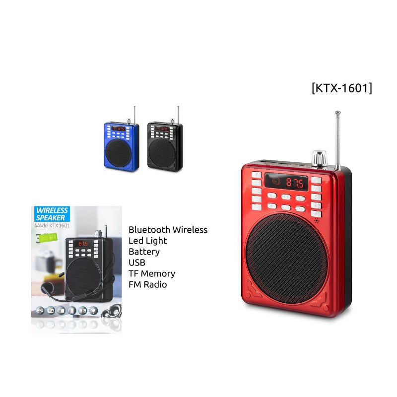 KTX-1601 High Quality Multi-Functional Wireless Speaker With Microphone