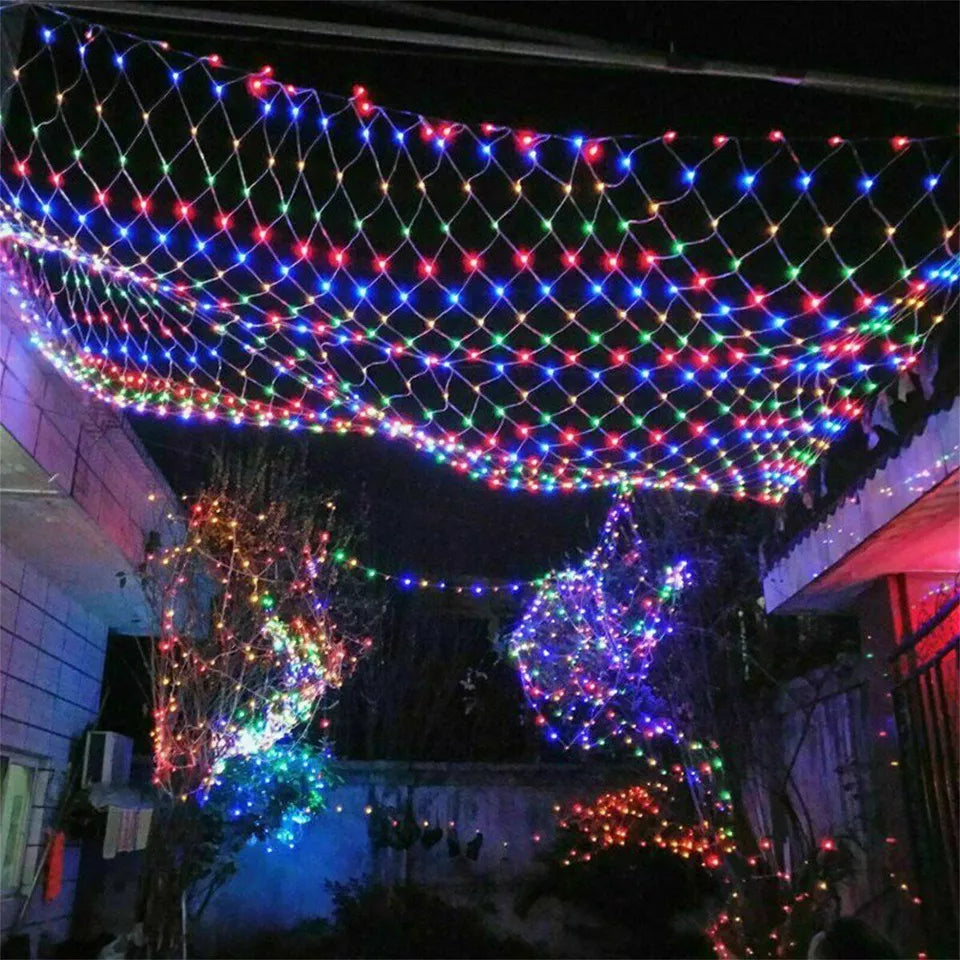 LED String Net Shape Mesh Light Curtain Christmas Wedding Party Xmas Decor