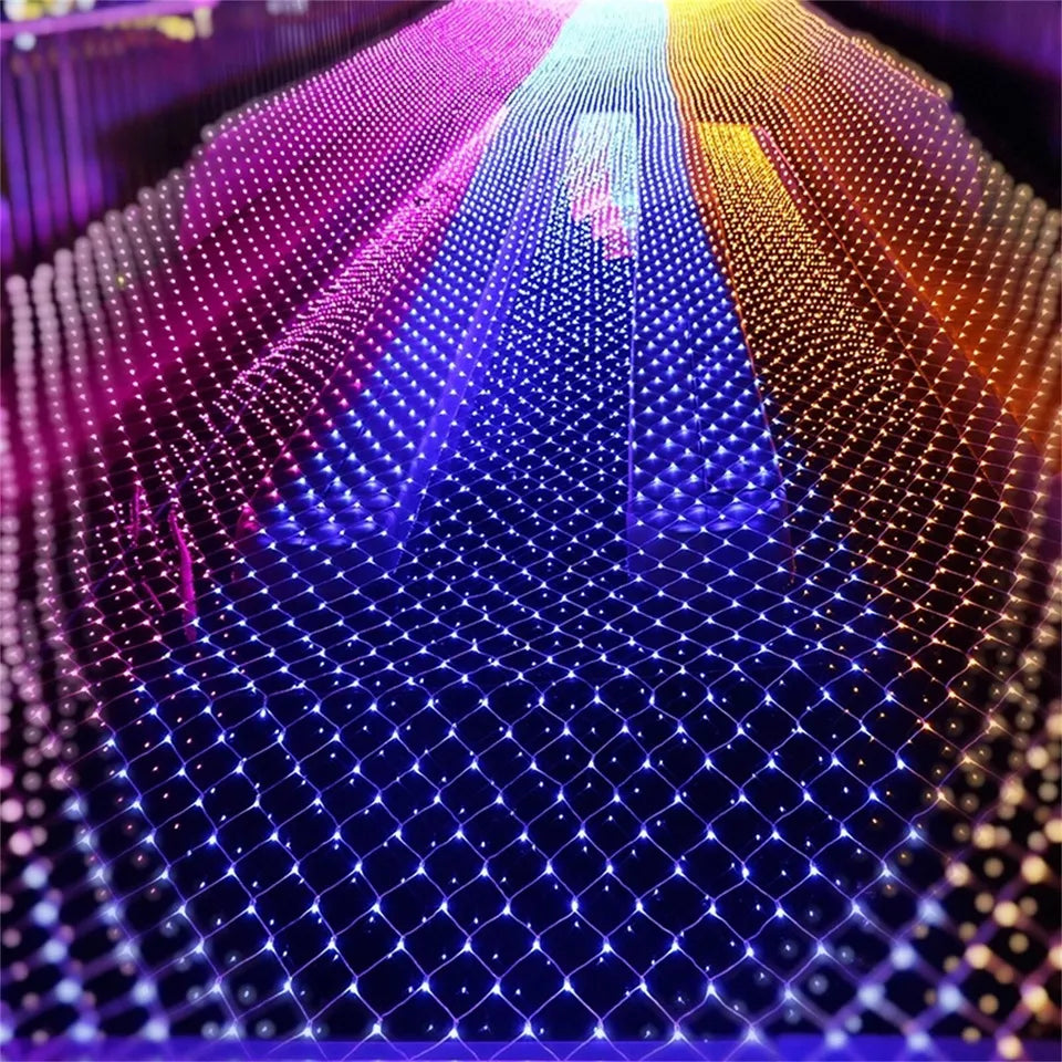 LED String Net Shape Mesh Light Curtain Christmas Wedding Party Xmas Decor