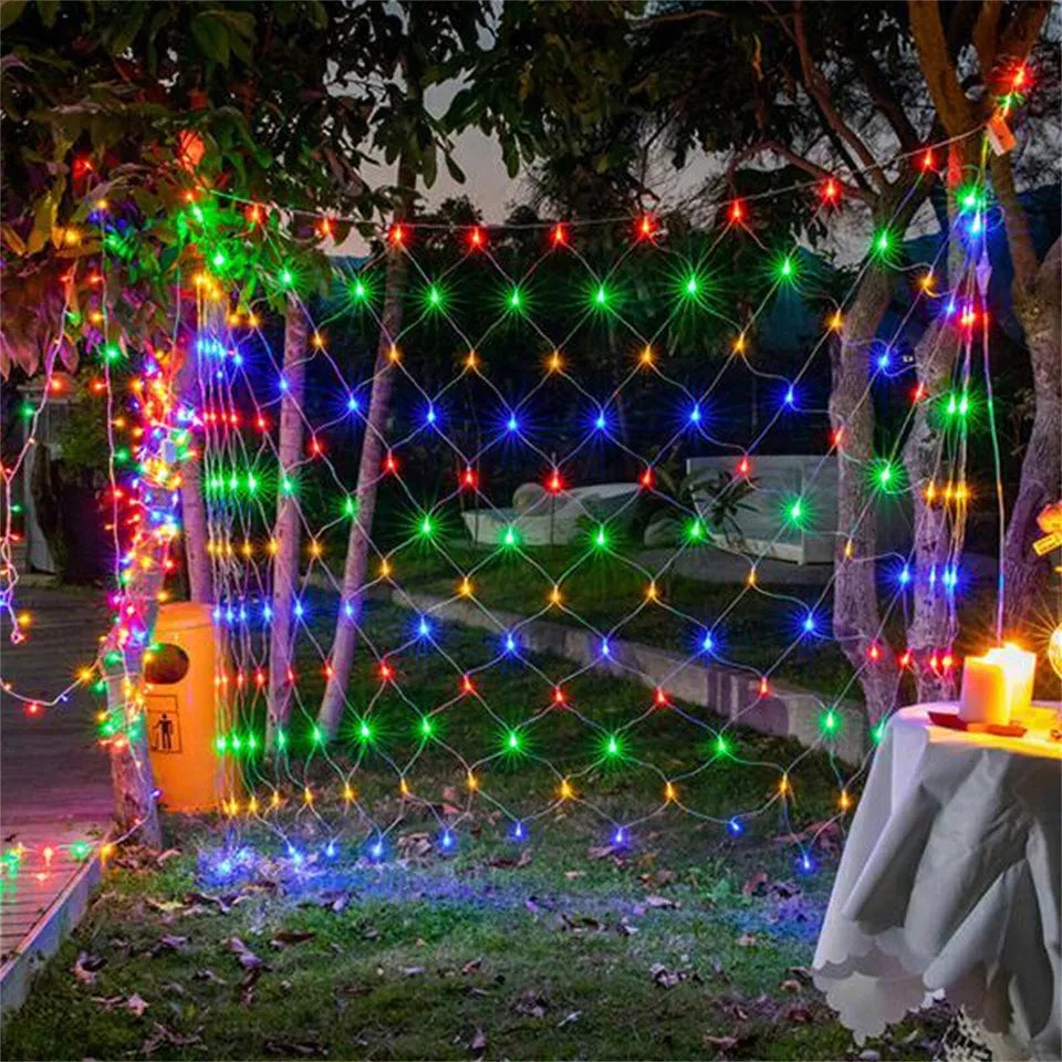 LED String Net Shape Mesh Light Curtain Christmas Wedding Party Xmas Decor